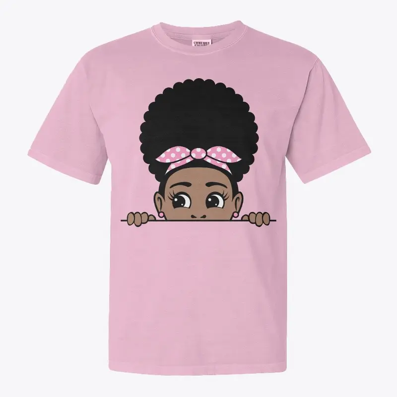 Afro Puff Bandana Girl - Peekaboo