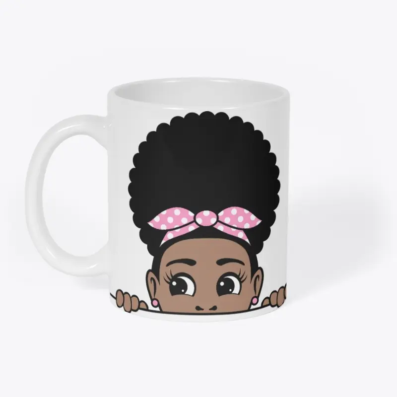 Afro Puff Bandana Girl - Peekaboo